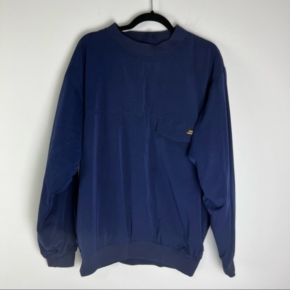 Tourney Mens Golf Pullover Windbreaker Blue 1897 Emblem Breathable Waterproof M - Picture 2 of 9